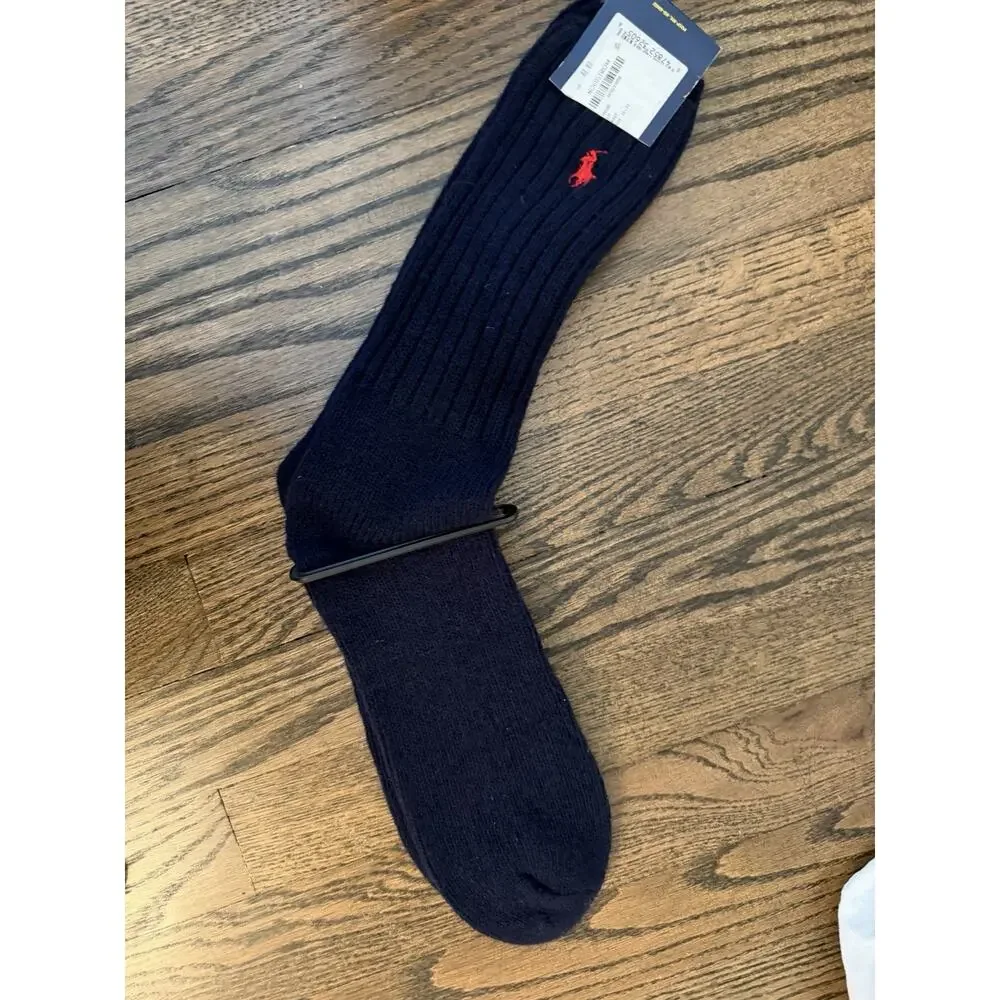 Polo Ralph Lauren 72% Wool Men’s Socks Navy Men's Sz 10-13 NWT $58